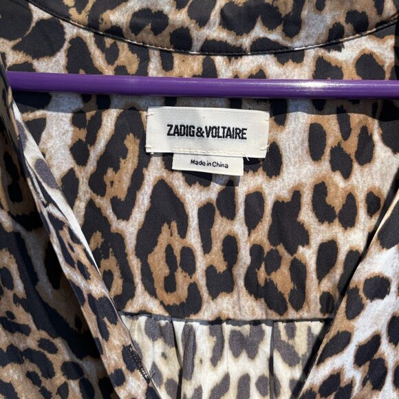 Zadig & Voltaire - Leopard Long Sleeve Flowy Dress - Picture 5 of 5